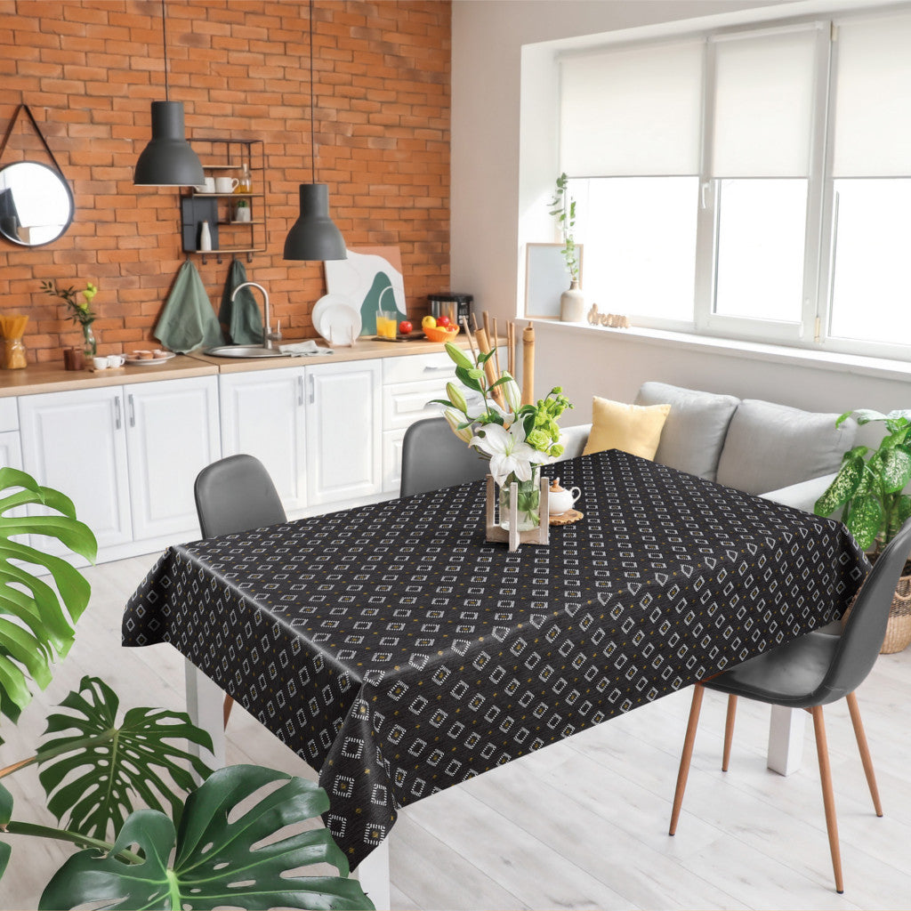 Casa Antrasitt – voksduk med rutemønster og linlook