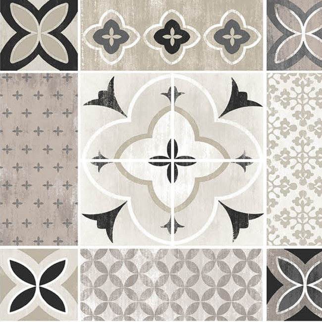 Ciment Lin natur, Laura Lancelle akrylduk med teflon, 155 cm bred