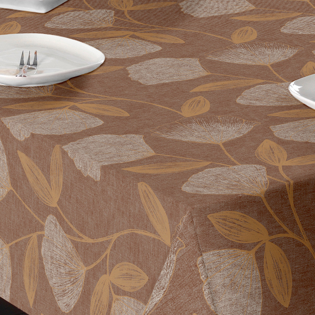 Claira Gold - Voksduk med blomstertegninger