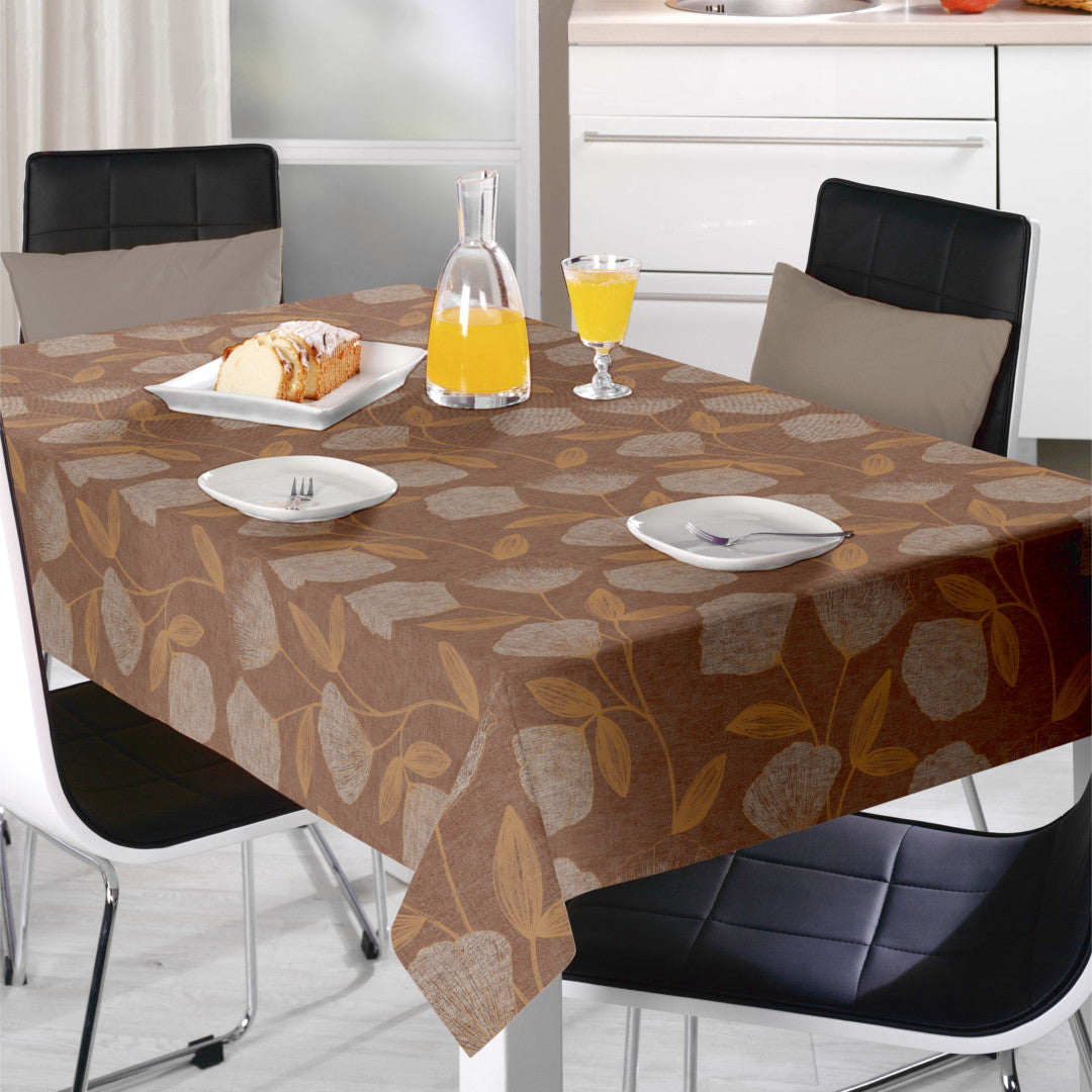 Claira Gold - Voksduk med blomstertegninger