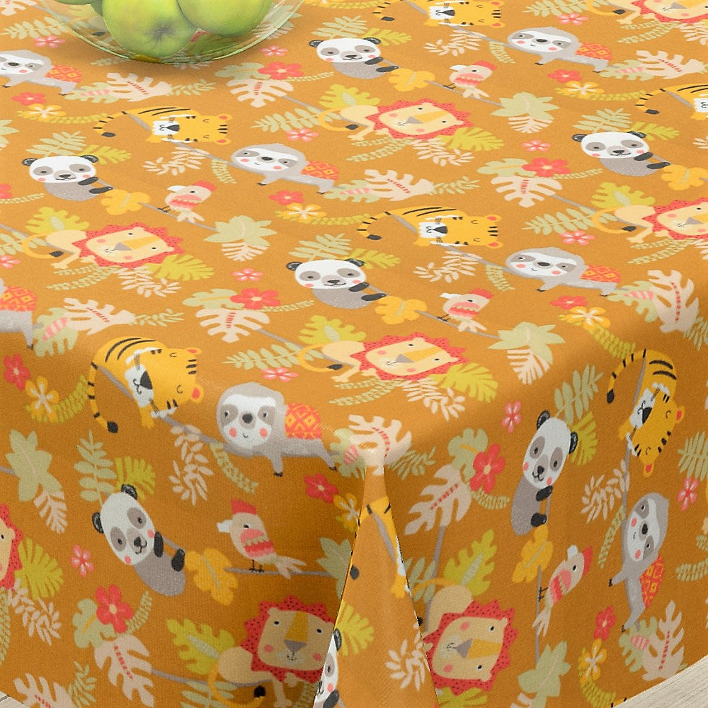 Cool Sennep - Voksduk med søte små dyr - 155 cm bred