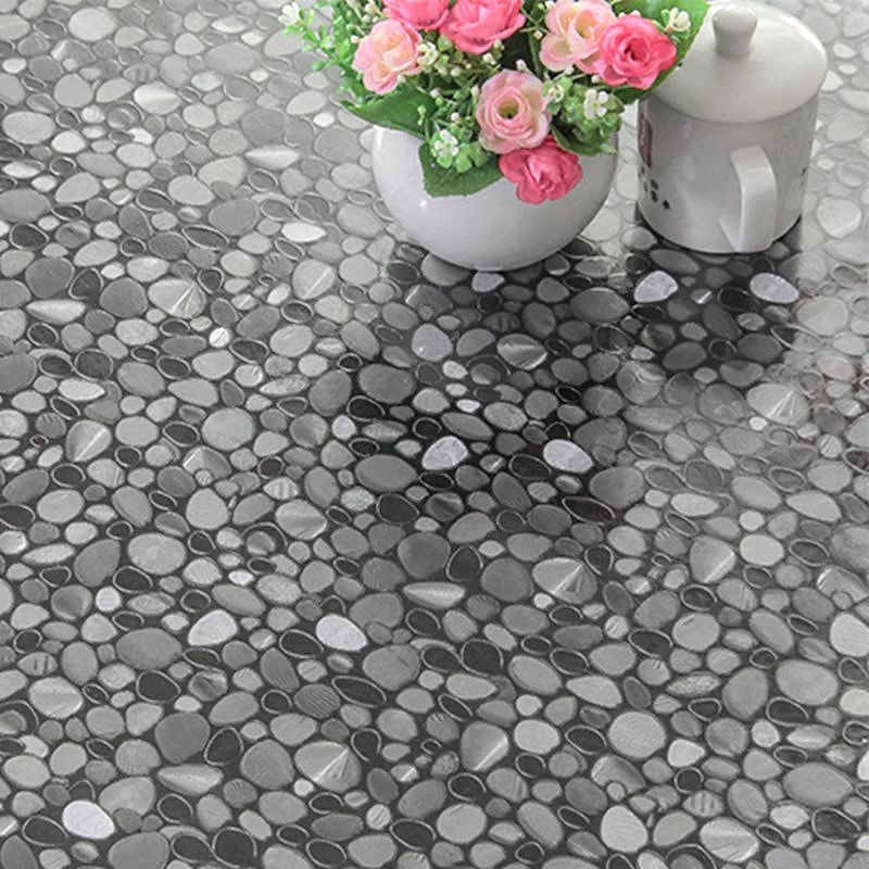 Klar plast Cristal Stones – gjennomsiktig voksduk med steinmotiv