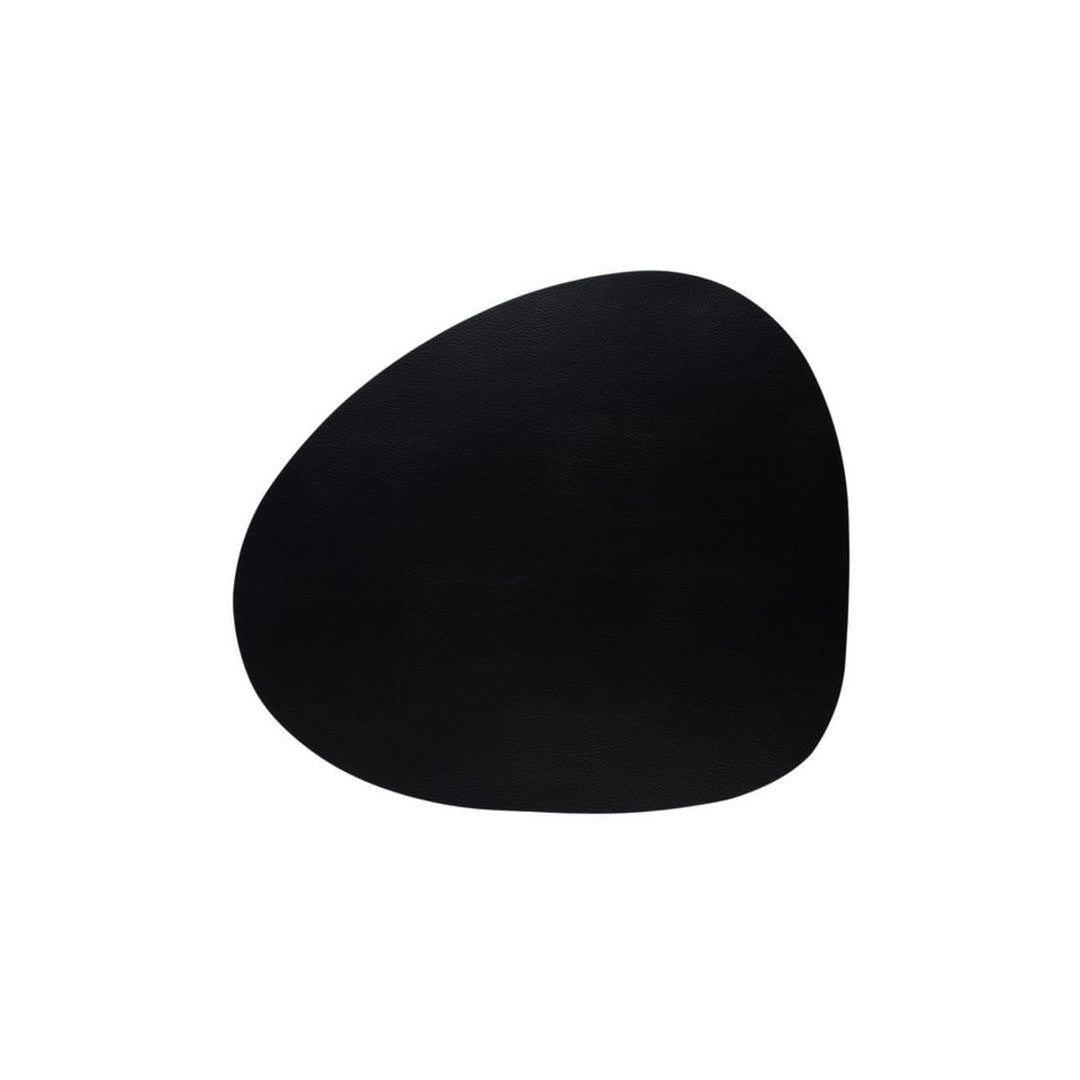 Spisebrikke i resirkulert skinn – Pebble Antrasitt 46 × 40 cm, modell