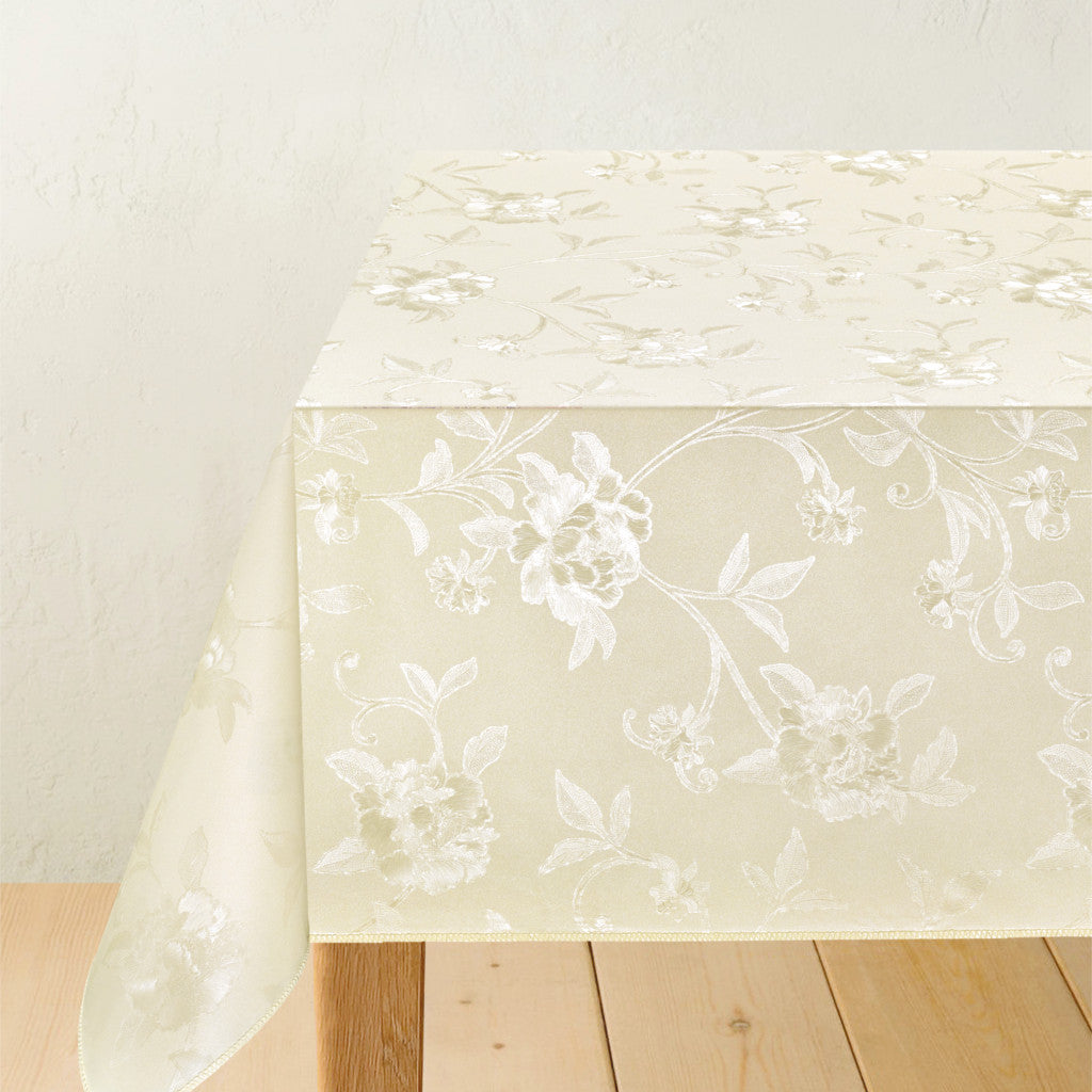 Damask blomsterranker krem – voksduk med blomster