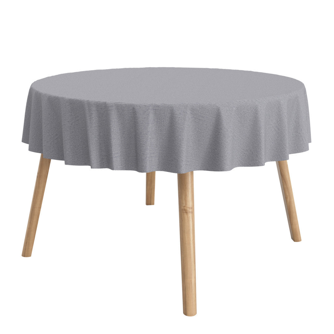 Miljøbilde med rund akrylduk – Den Nålestiplete Blå