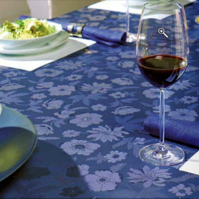 Diamond Dark Blue – damaskpreget voksduk