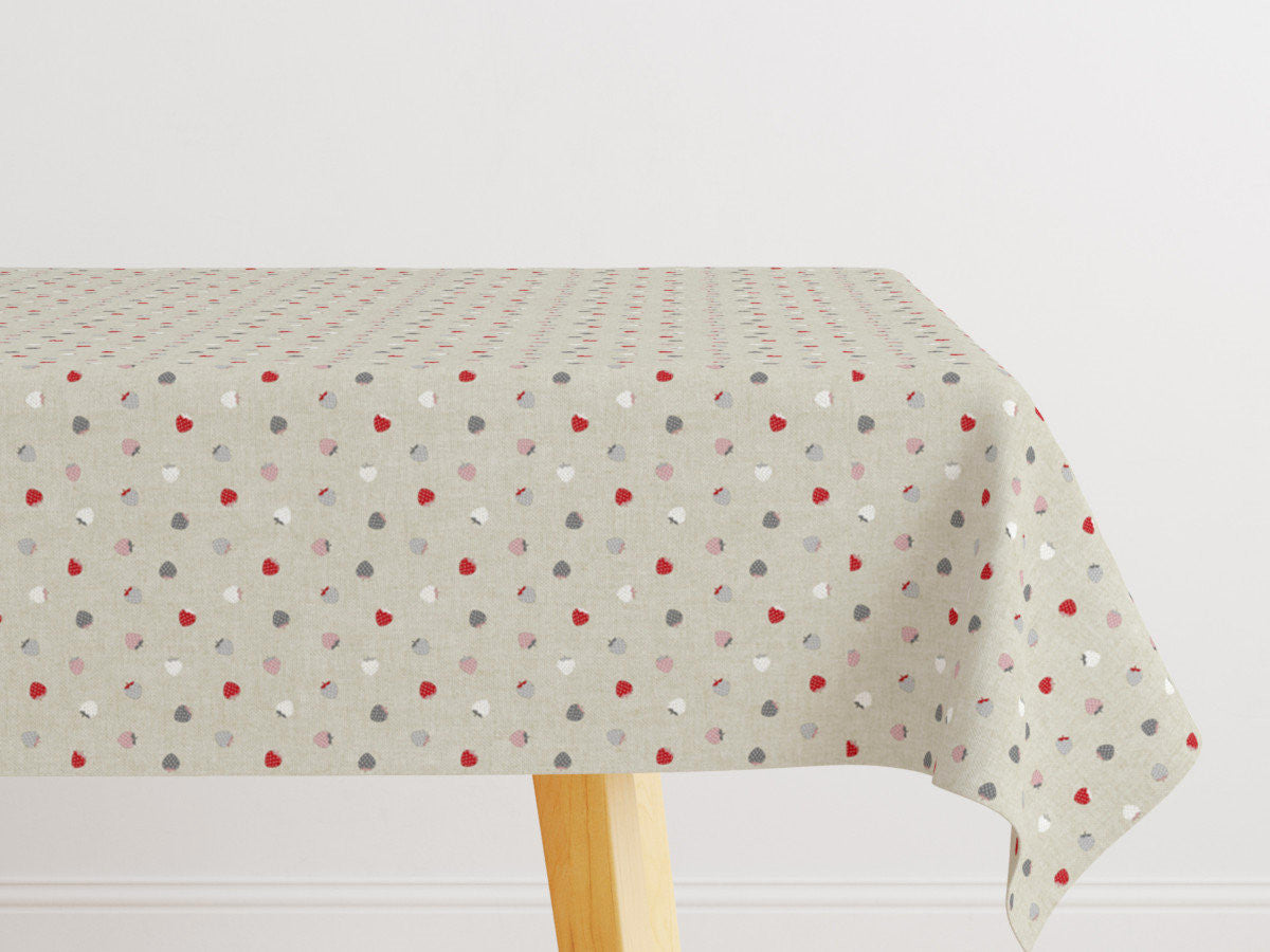 Dix Natur - Akrylduk med små, søte jordbær