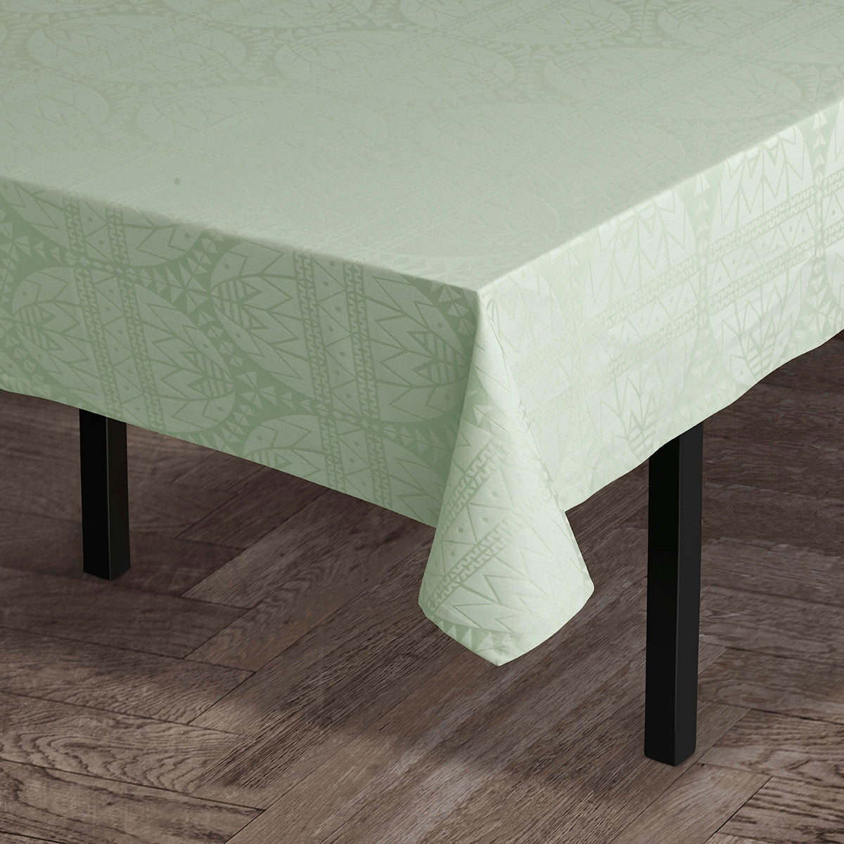 Easter Lys Grønn Damaskduk, flott påskeduk fra Juna - 150 cm x 370 cm