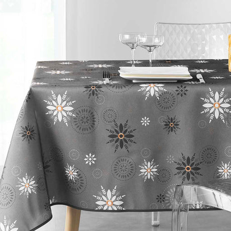 Enchante Antrasitt – Juleduk med flekkavvisende behandling, 150 x 300 cm