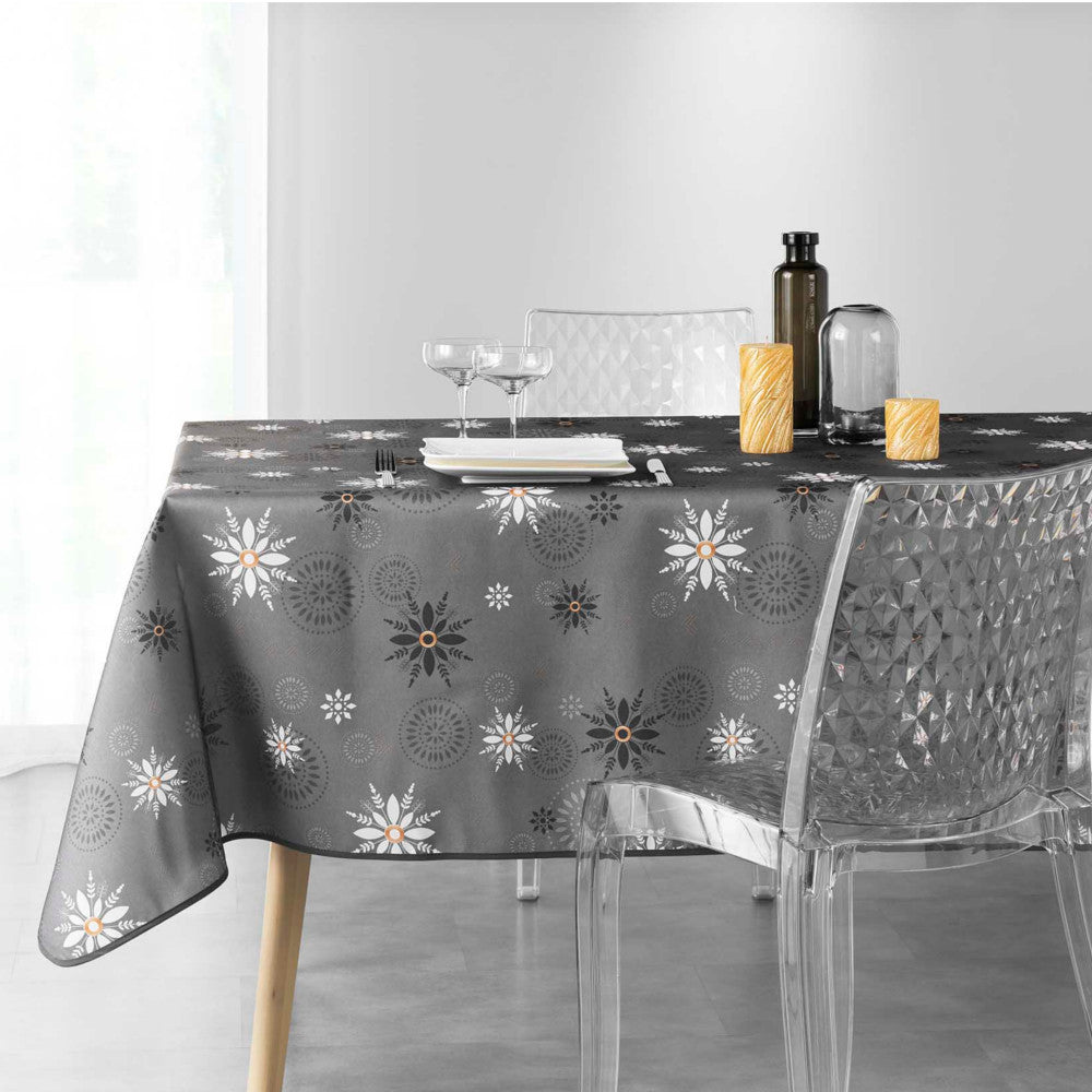 Enchante Antrasitt – Juleduk med flekkavvisende behandling, 150 x 300 cm