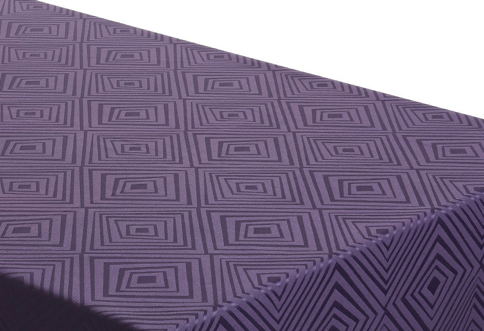 Engholm Diamond Rund Damaskduk - lilla Ø 160