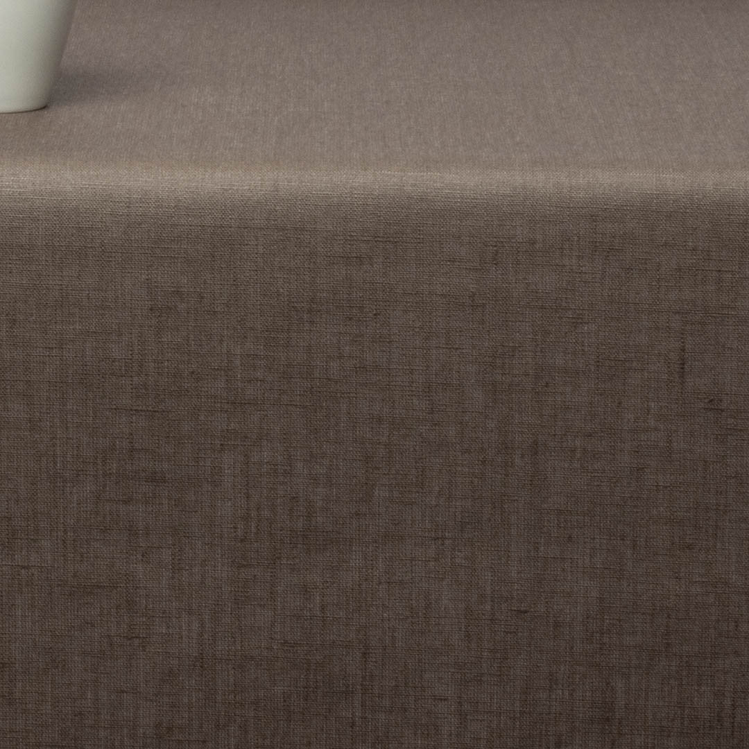 Ensfarget akrylduk i 100 % lin – 140 cm bred – Mud