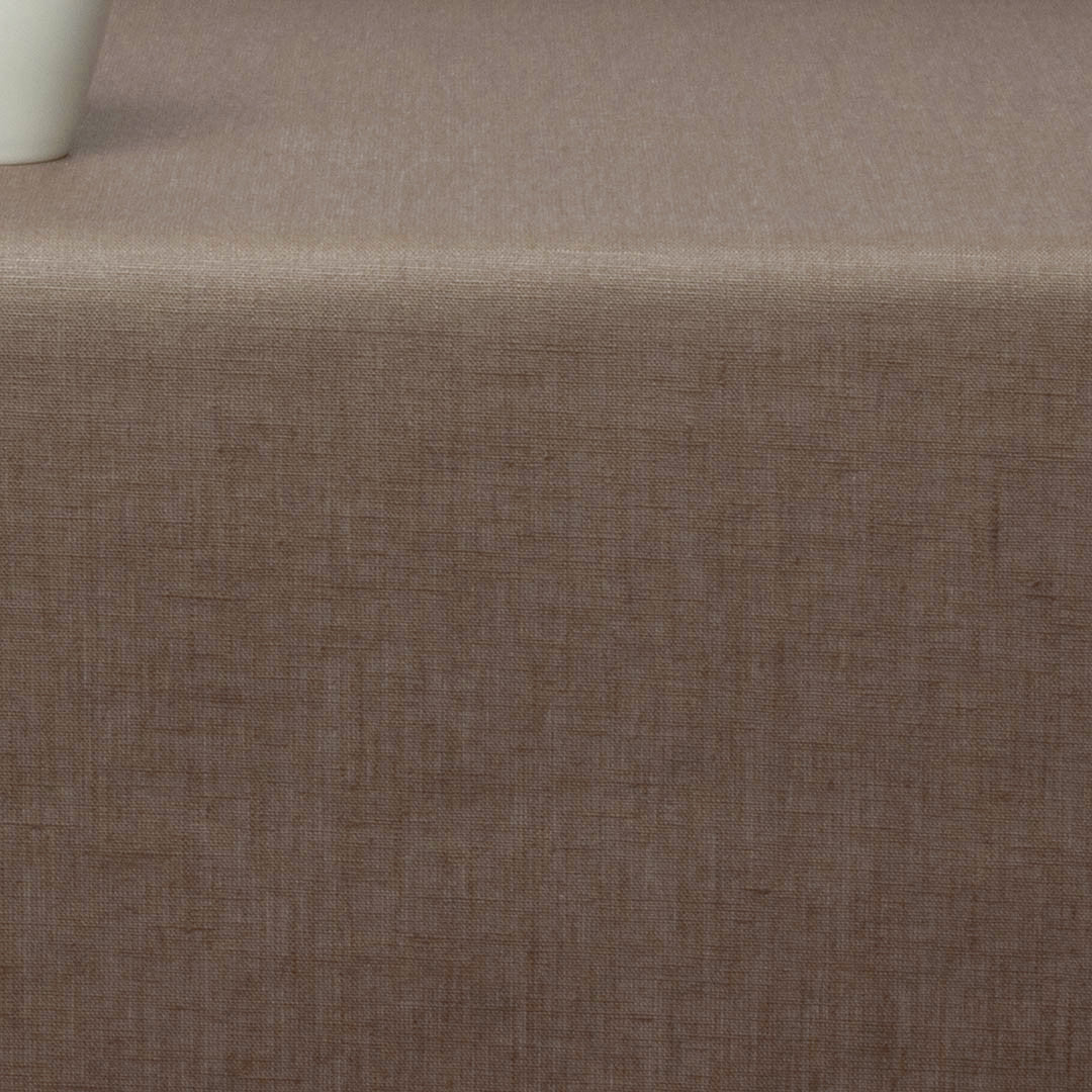 Ensfarget duk i 100 % lin med akrylbelegg – Mud