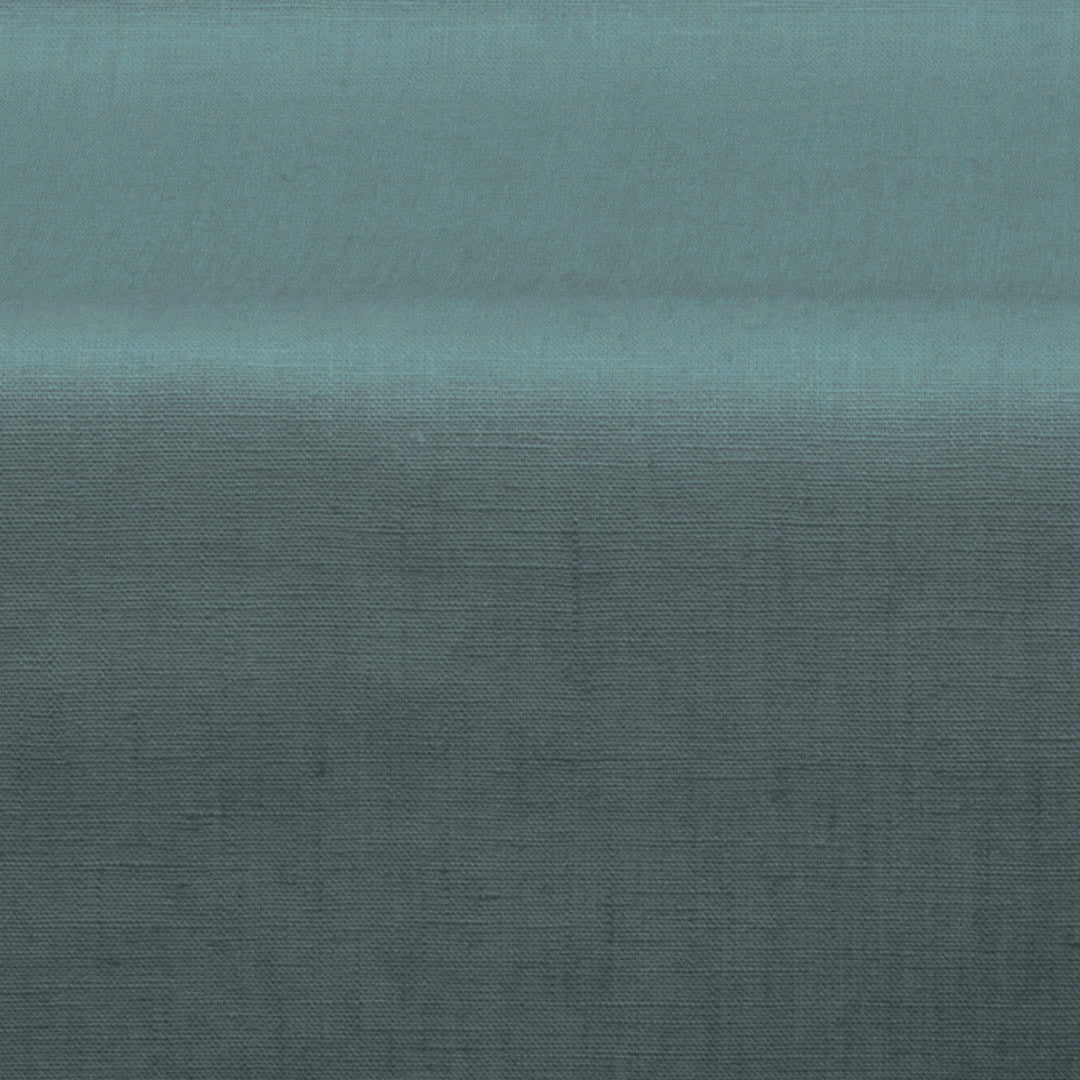 Ensfarget duk i 100% lin coatet med akryl – Petroleum/Blågrønn