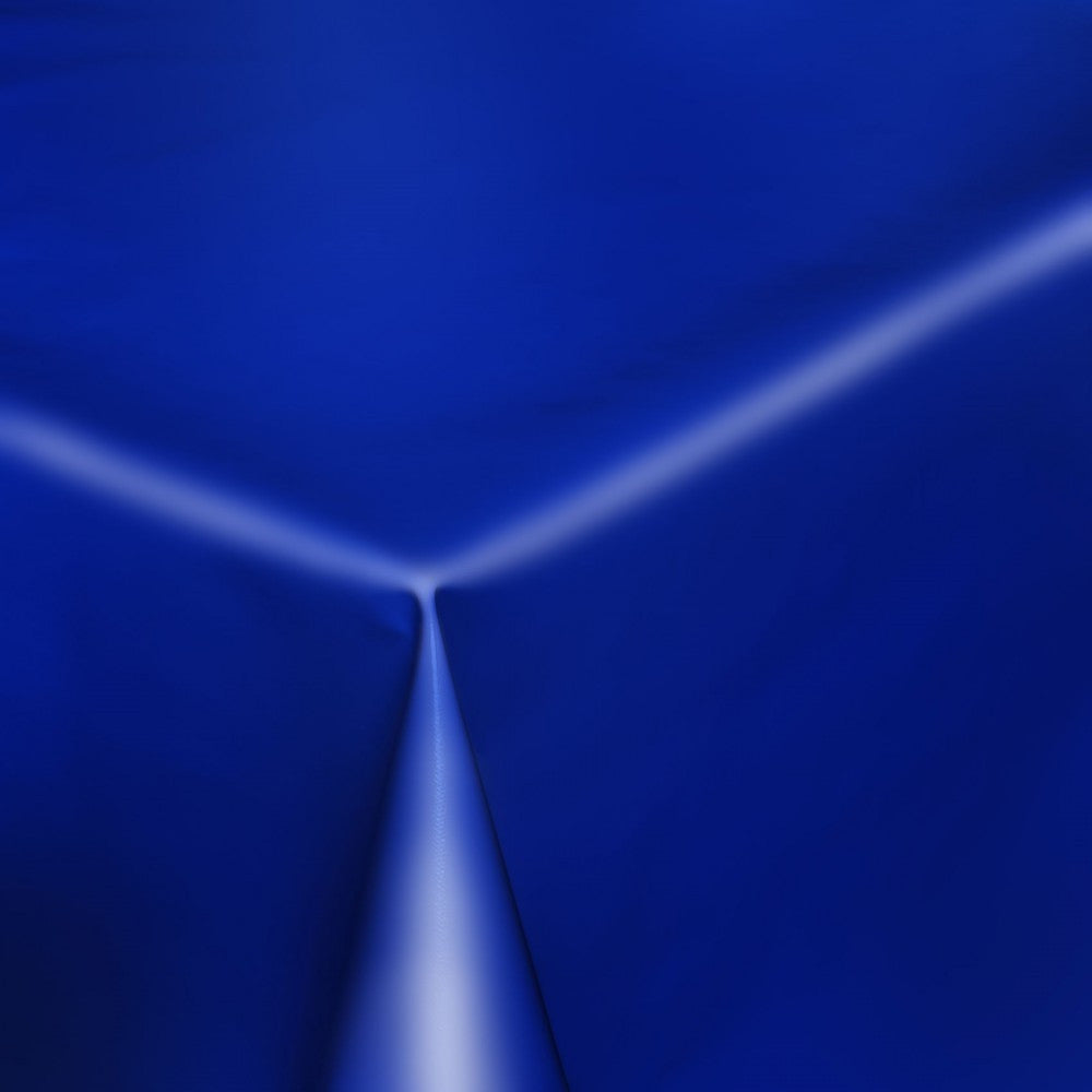 Uni Color – Ensfarget halvblank voksduk, 140 cm bred – Blå