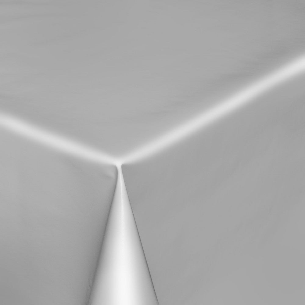 Uni Color – Ensfarget halvblank voksduk, 140 cm bred – lys grå