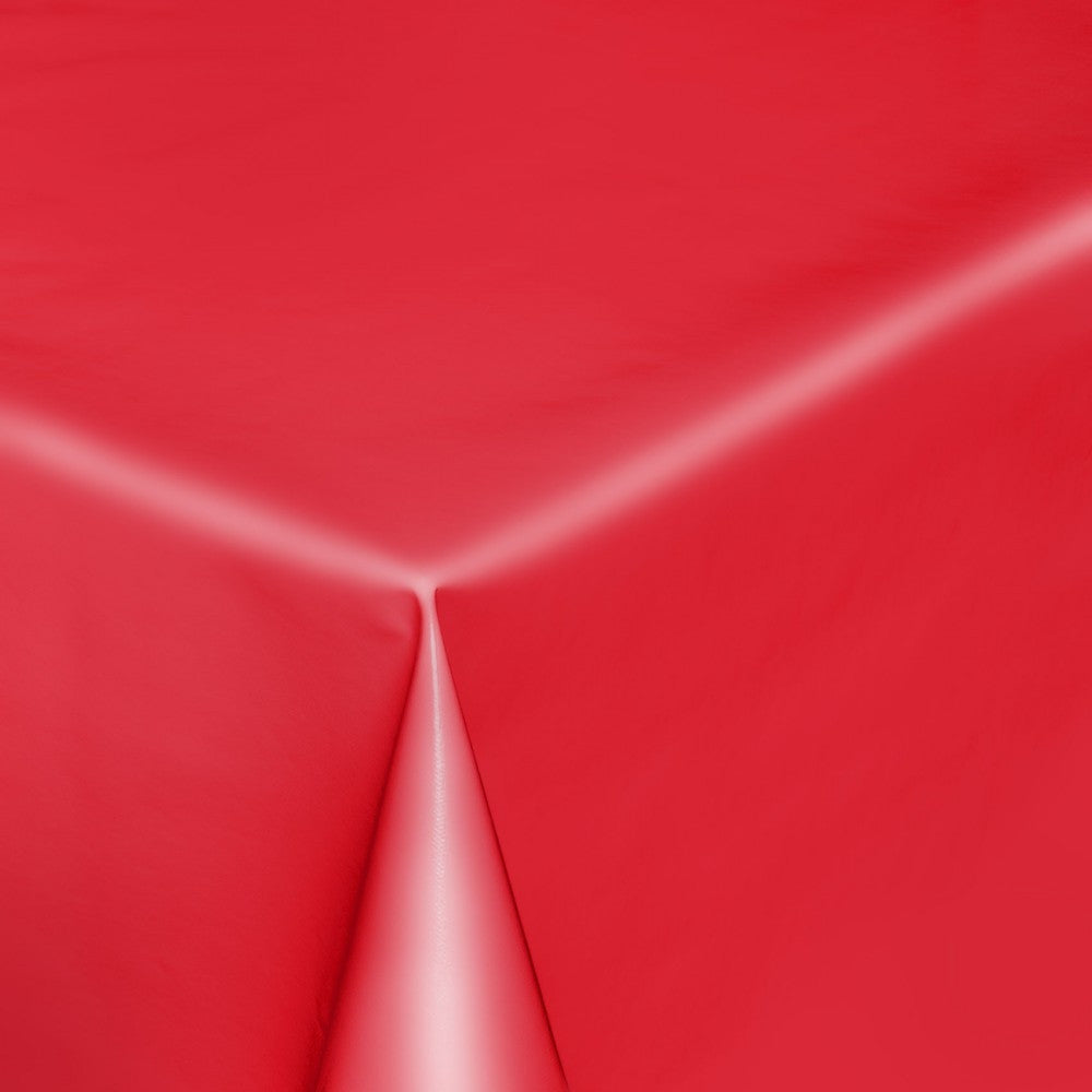 Uni Color – Ensfarget halvblank voksduk, 140 cm bred – Rød