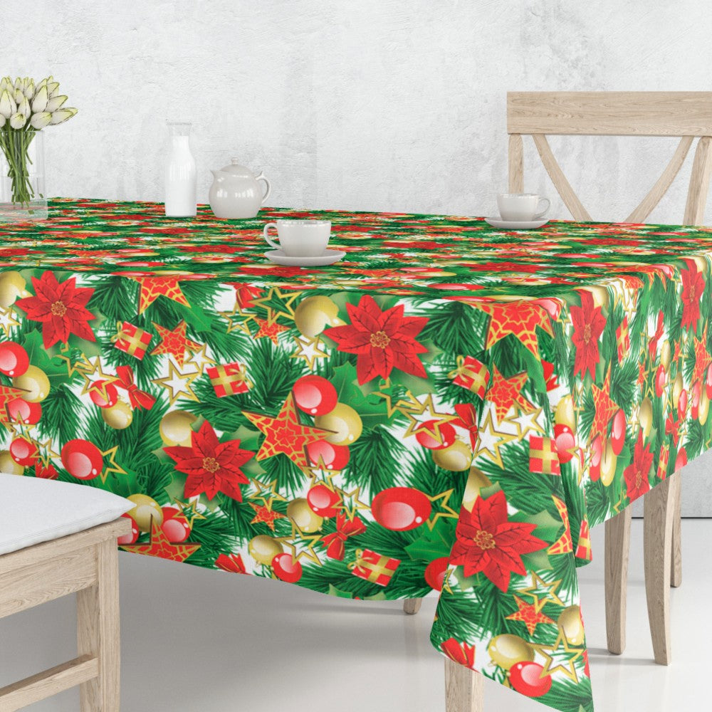 Estrella Christmas Time – Juleakrylduk med gran, julekuler, sløyfer og gaver