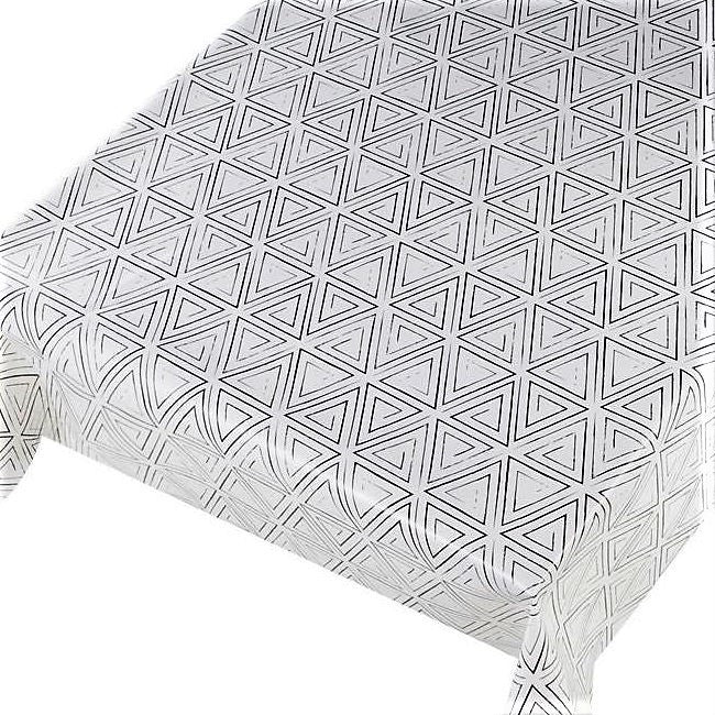 Faro White – voksduk med lett struktur i sort og hvitt