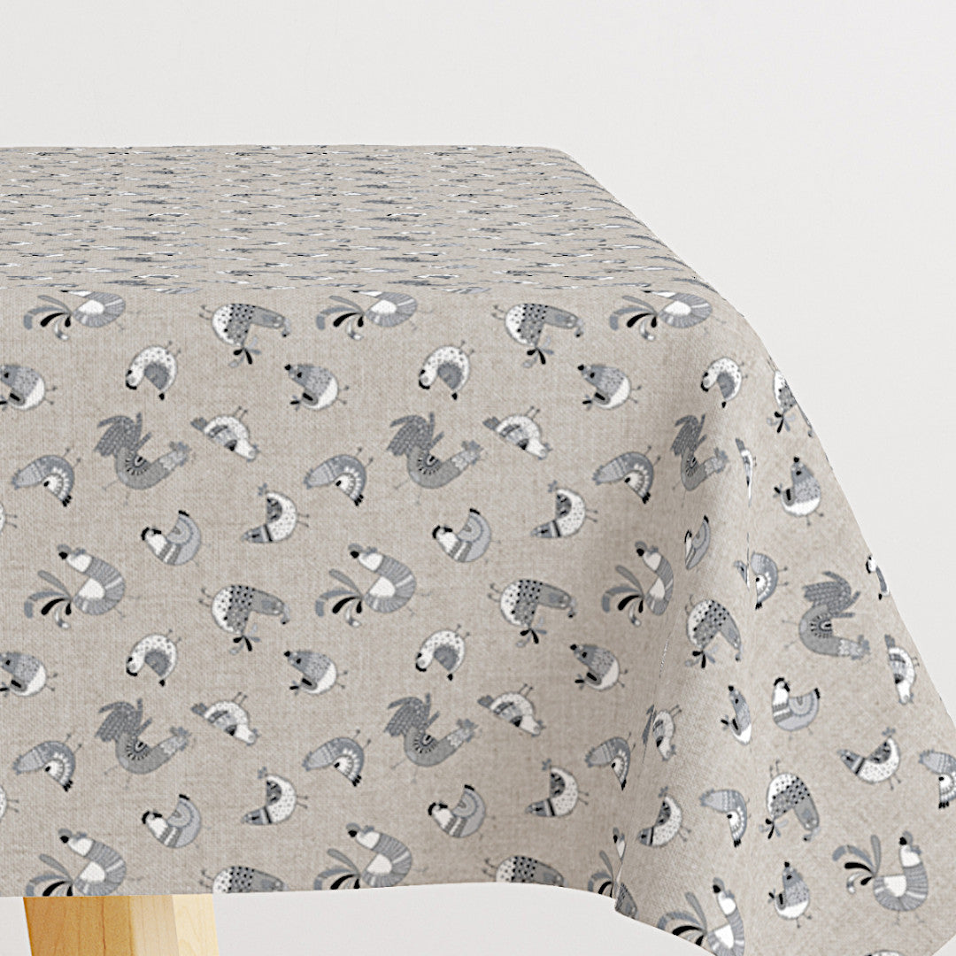 Fillol - Akrylduk i linutseende med grå høns