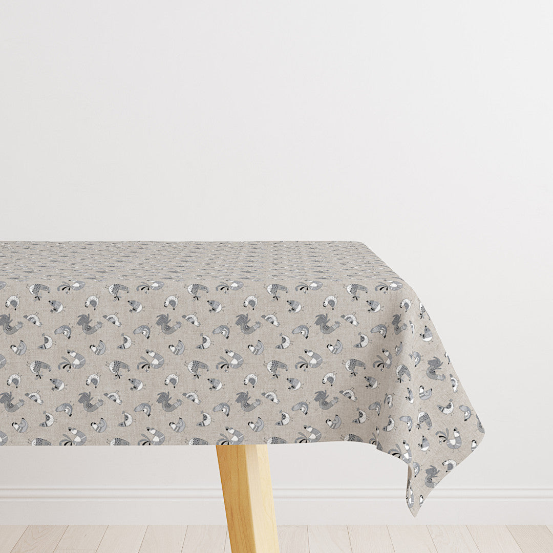 Fillol - Akrylduk i linutseende med grå høns