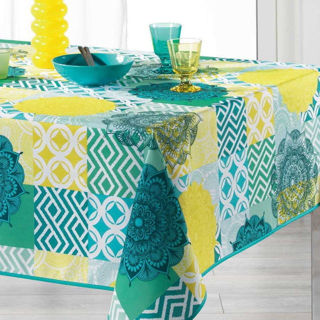 Flamenco Blue, duk med flekkavvisende behandling – 150 x 240 cm