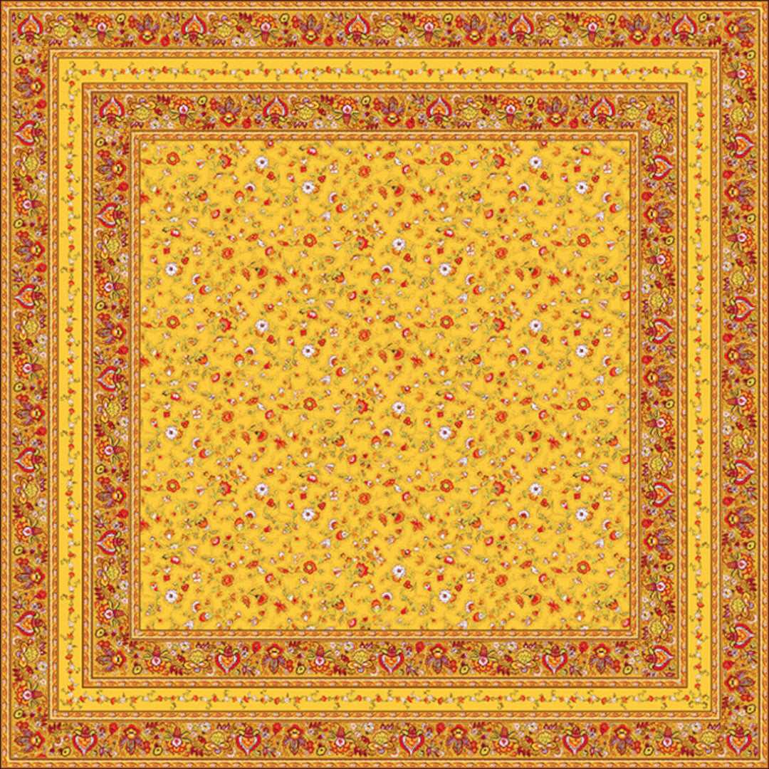 Fleurs Des Champs Gul – Rektangulær provenceduk 160 x 250 cm, motiv