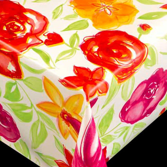 Flora, rund voksduk i ekstra god kvalitet, Ø 160 cm