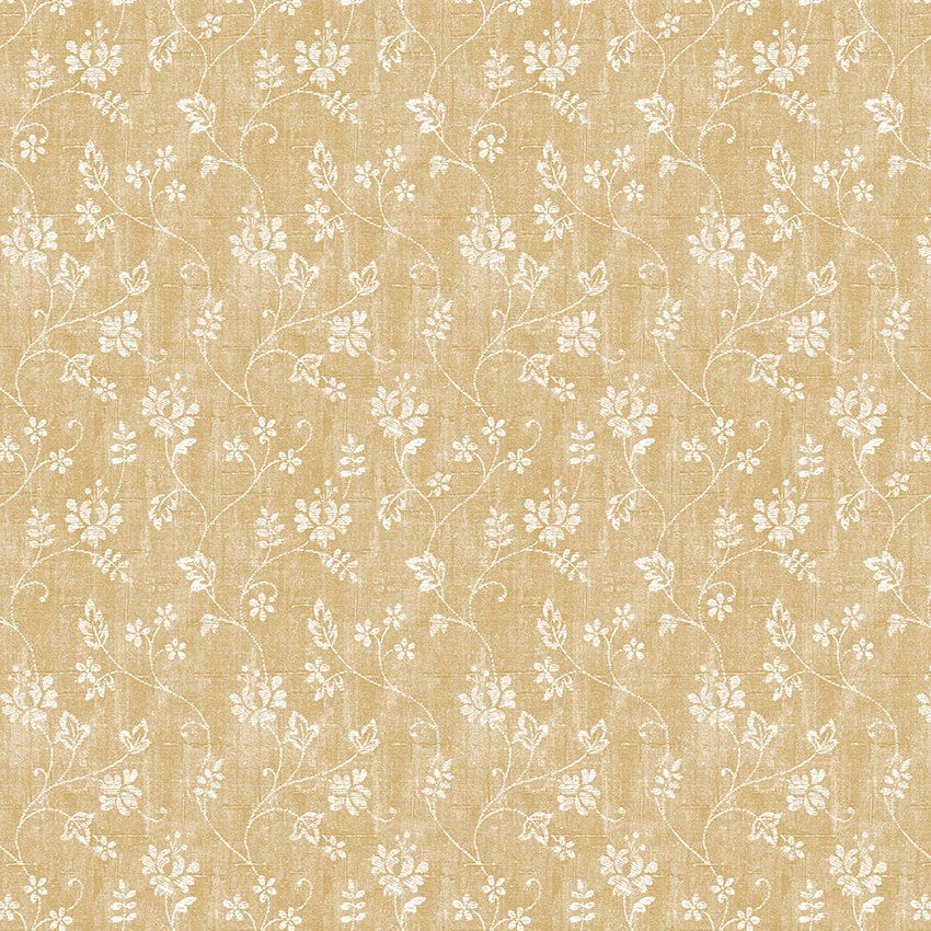 Flower Vine Golden Sand – Voksduk med struktur