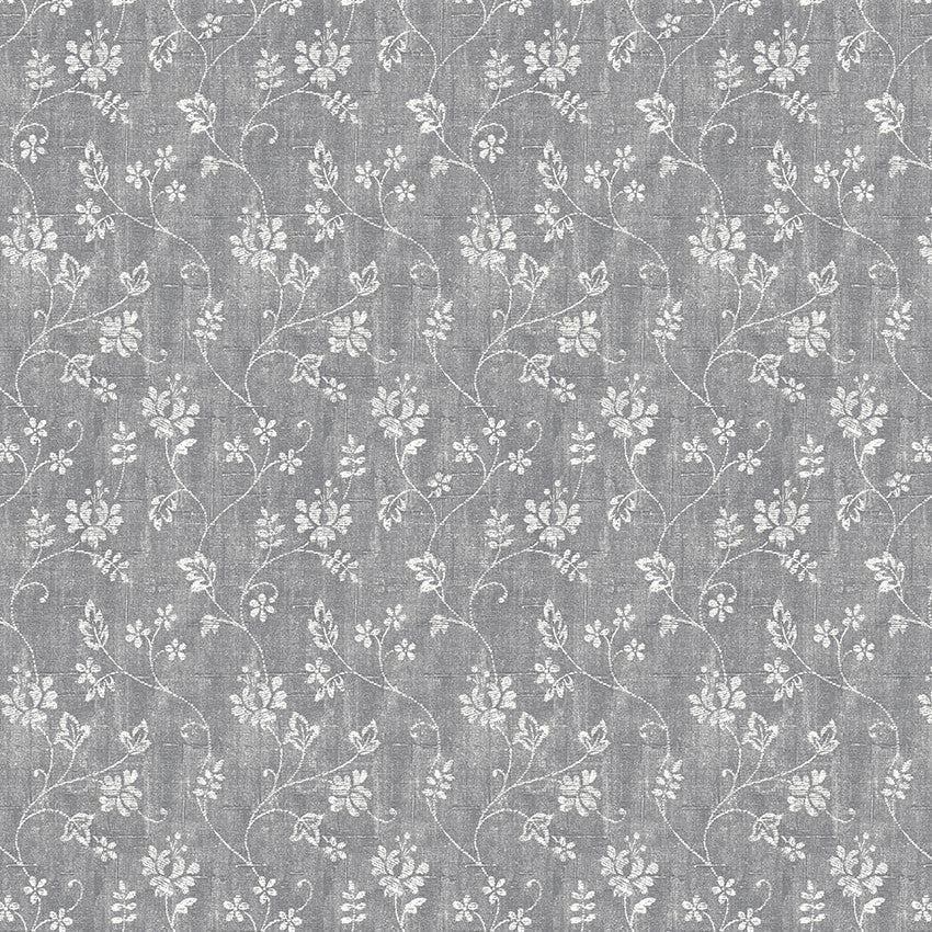 Flower Vine Grå – Voksduk med struktur