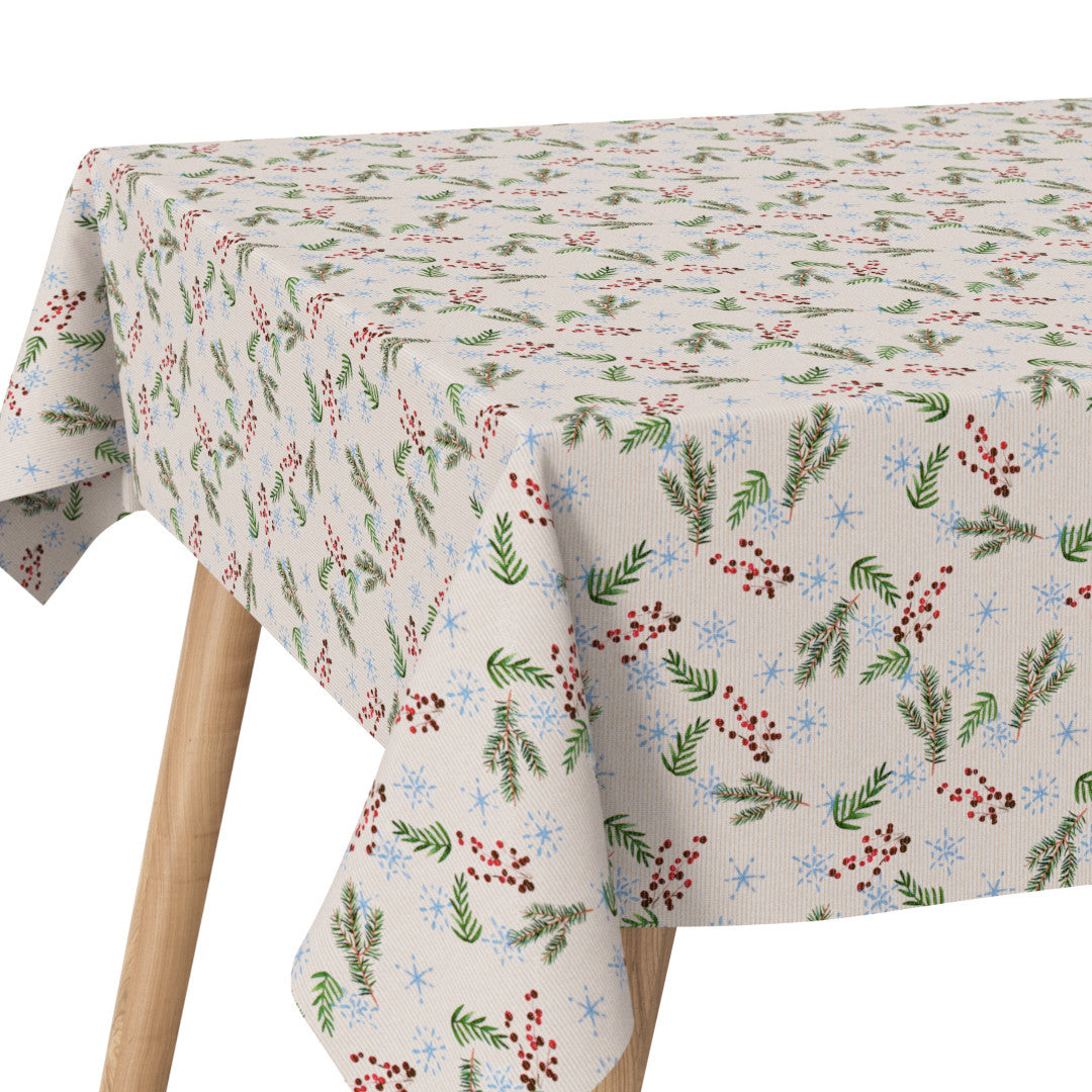 Hjørne av Frost og Evergreens – Akrylduk med jul- og vintermotiv