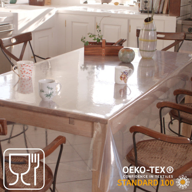 Gjennomsiktig voksduk klar plast – 0,15 mm/160 cm bred