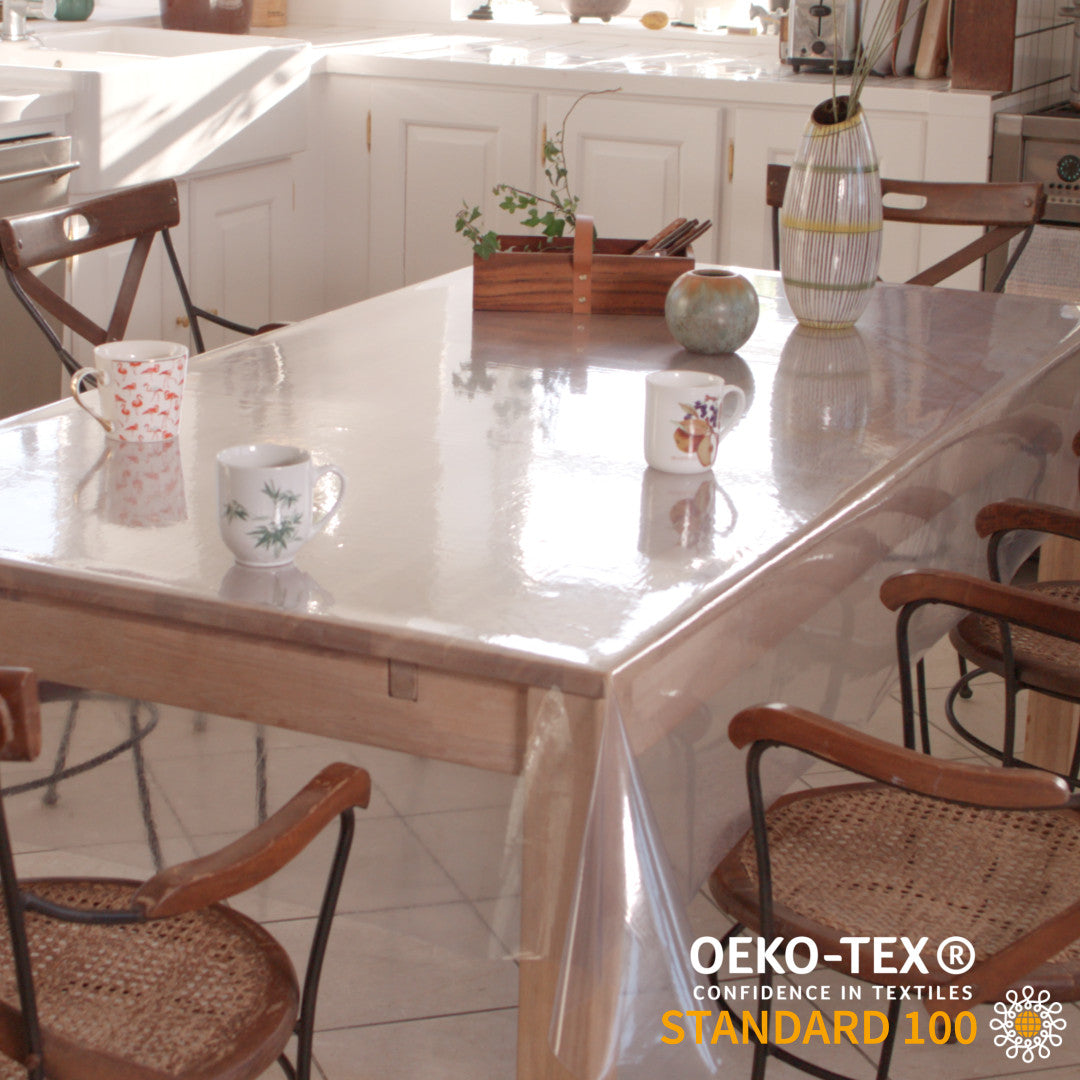 Gjennomsiktig voksduk klar plast – 0,2 mm tykk/160 cm bred