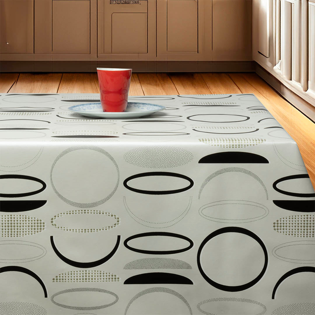 Grafisk Ro – Voksduk med grafiske sirkler