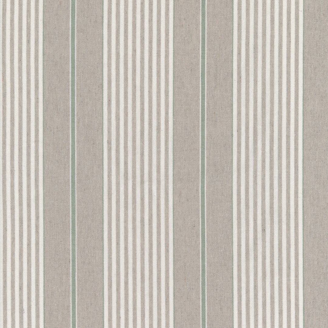 Grønn Nordisk Olmer Stripe – Akrylduk i rustikk hørlook, mønster