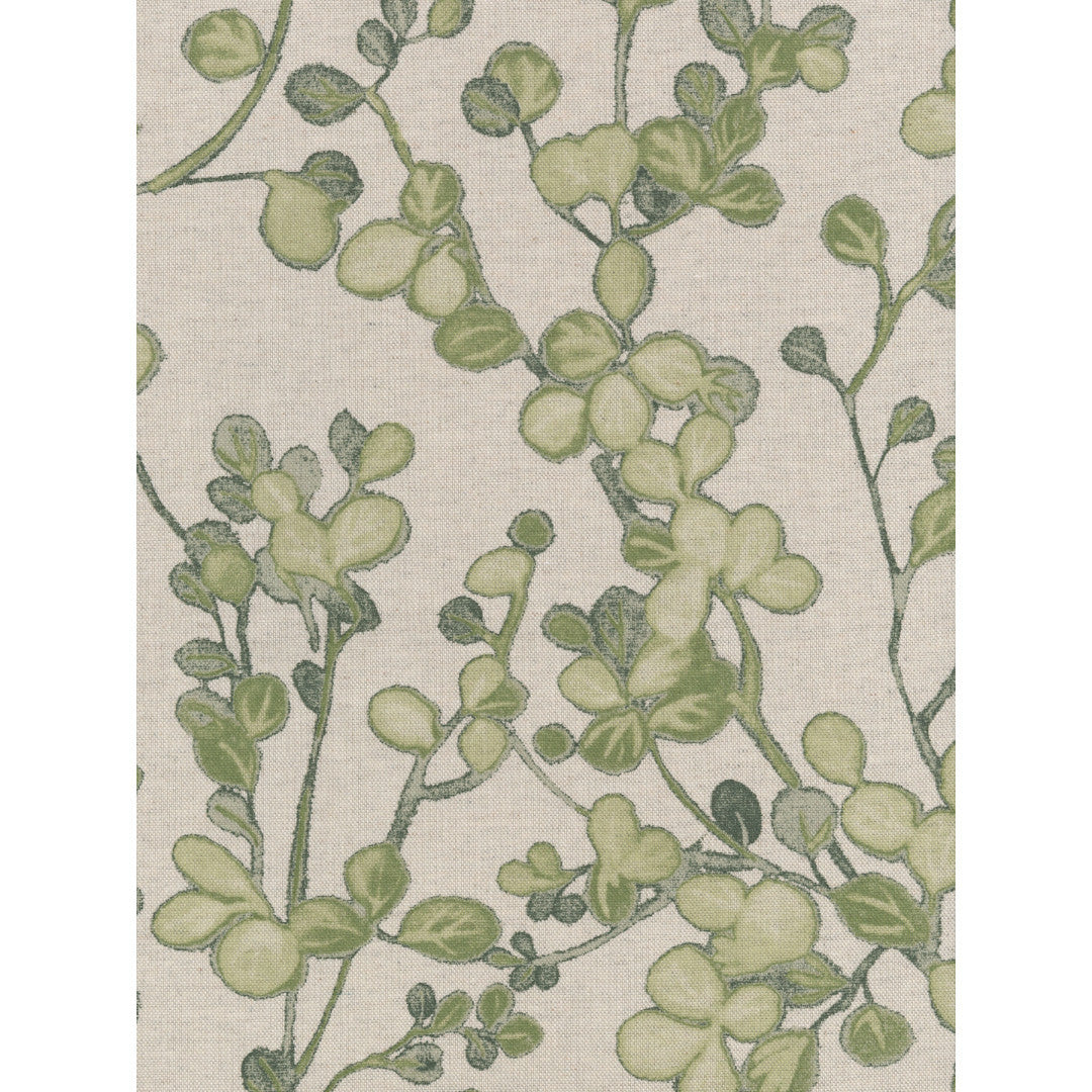 Grønn Villvin – Akrylduk i hørlook, mønster