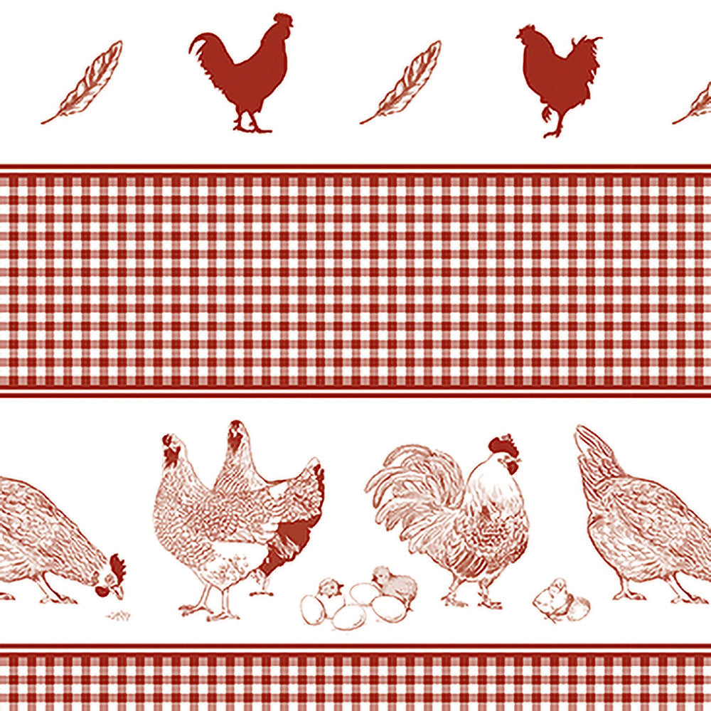 Hønsefødder – voksduk med høns og kyllinger og fineste Karolineruter