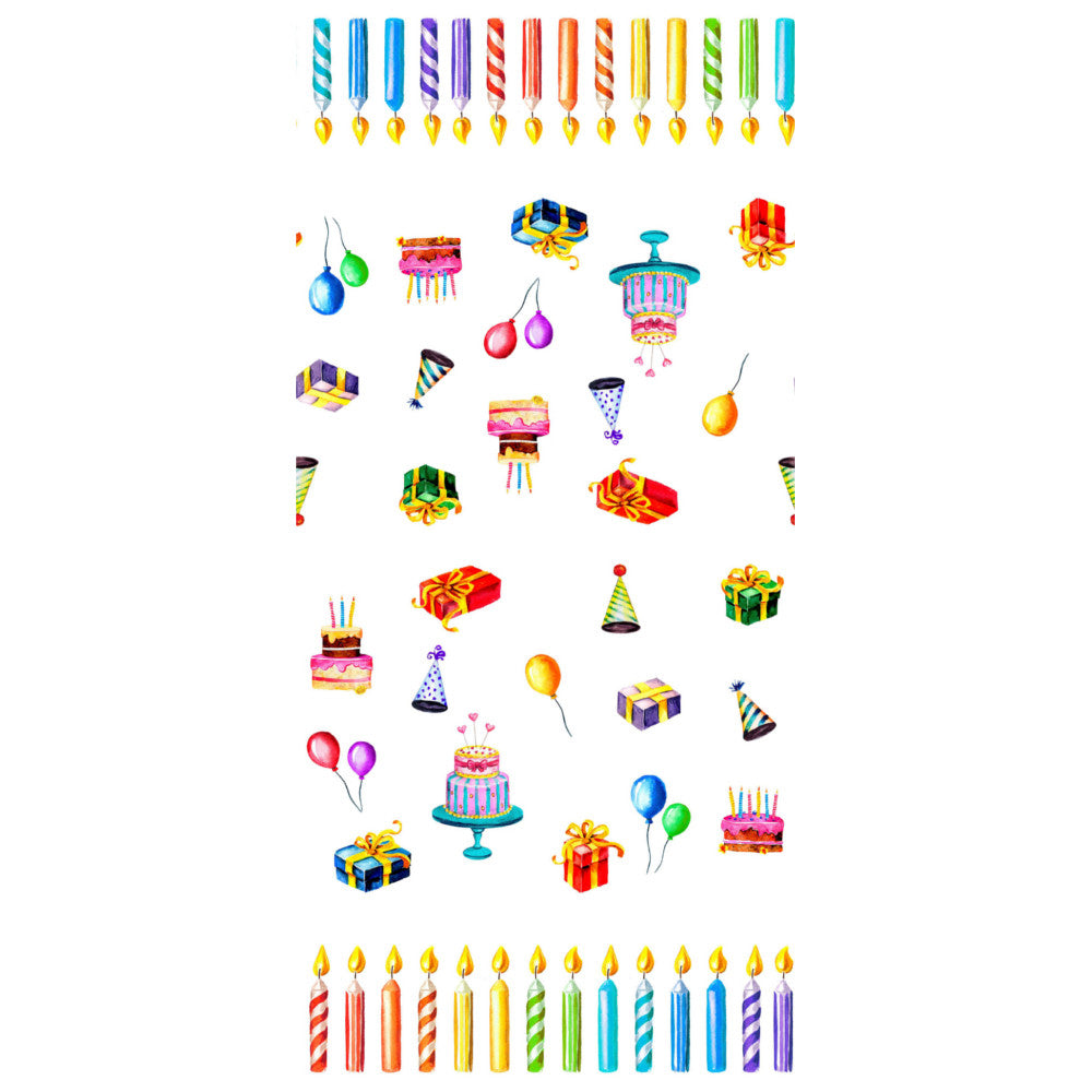 Happy Birthday – Bursdagsduken – Strålende festlig akrylduk