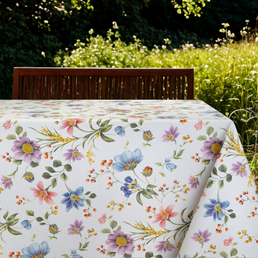 Havens Flor – Voksduk med utsprungne blomster i mange farger