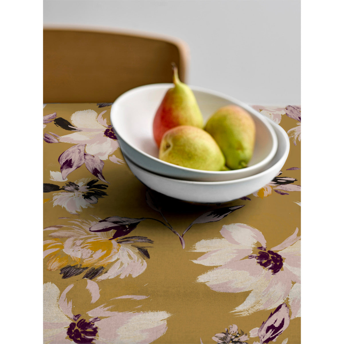 Södahl History Bloom Gold – Akrylduk i 100 % bomull med antiskli