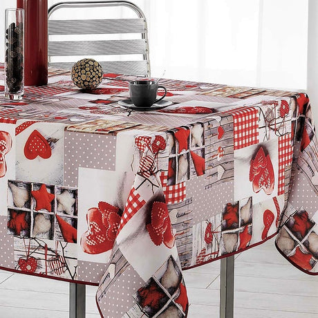 Atout Coeur Hjerter trumf – juleduk med flekkavvisende behandling, 150 x 240 cm
