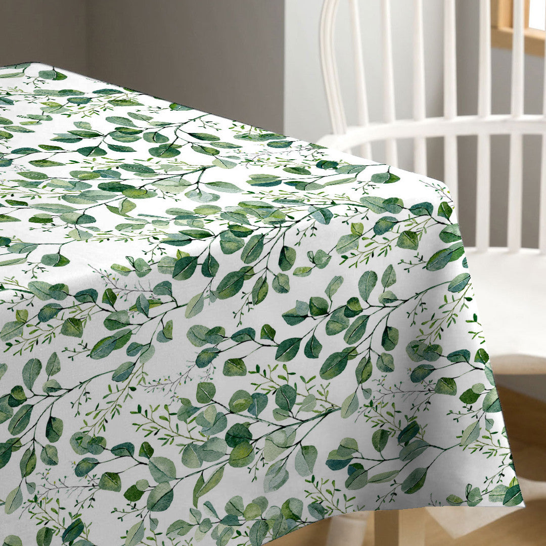 Hjørnebilde av Paloma Green - Voksduk med friske grønne blader