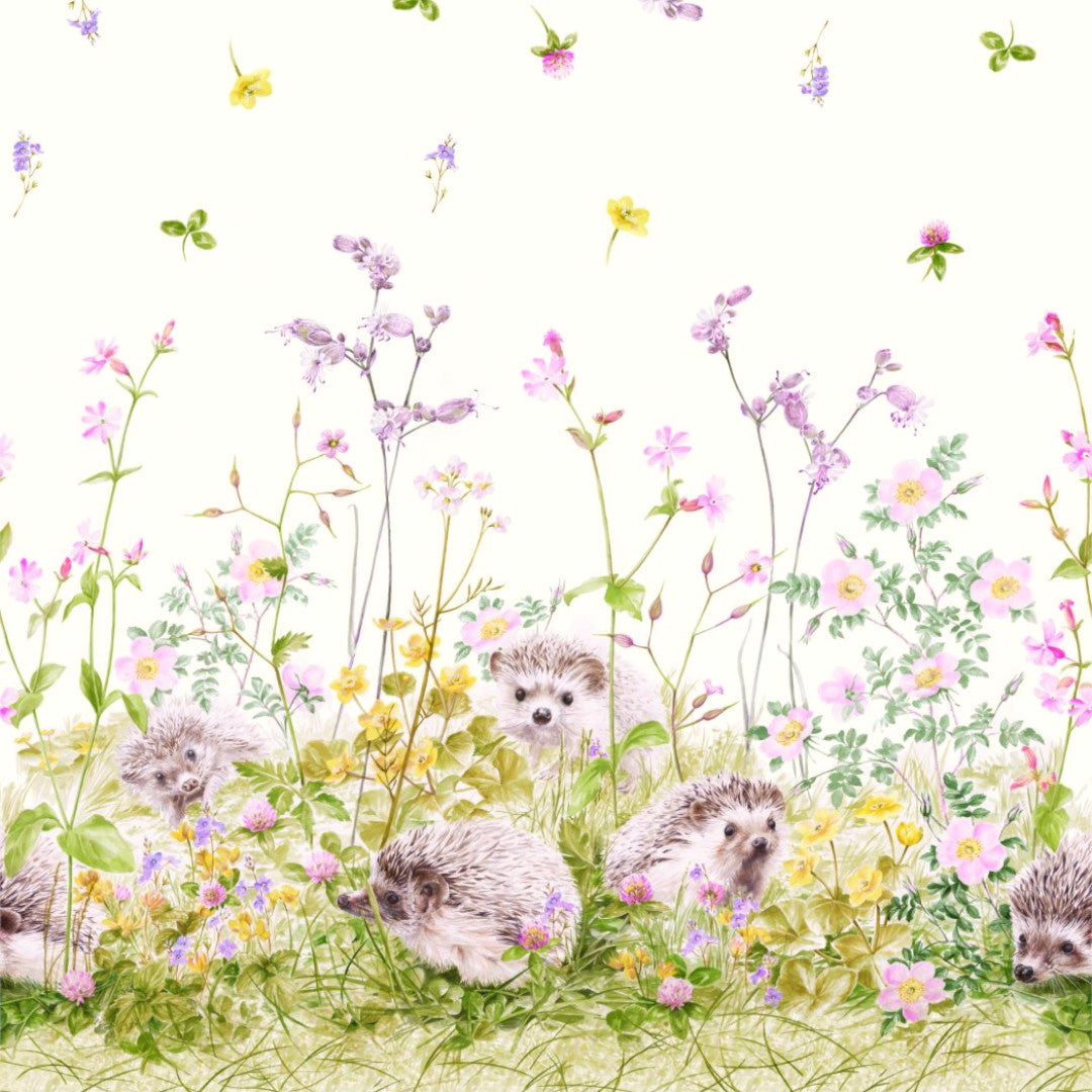 Il giardino di Henriette – Akrylduk med søte pinnsvin