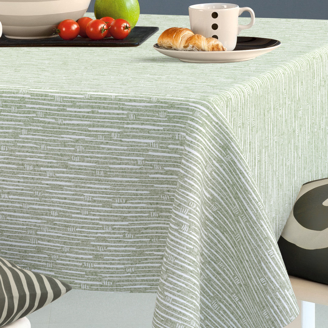 Japoni Green Tea – Voksduk med Japandi-inspirert design, hjørne