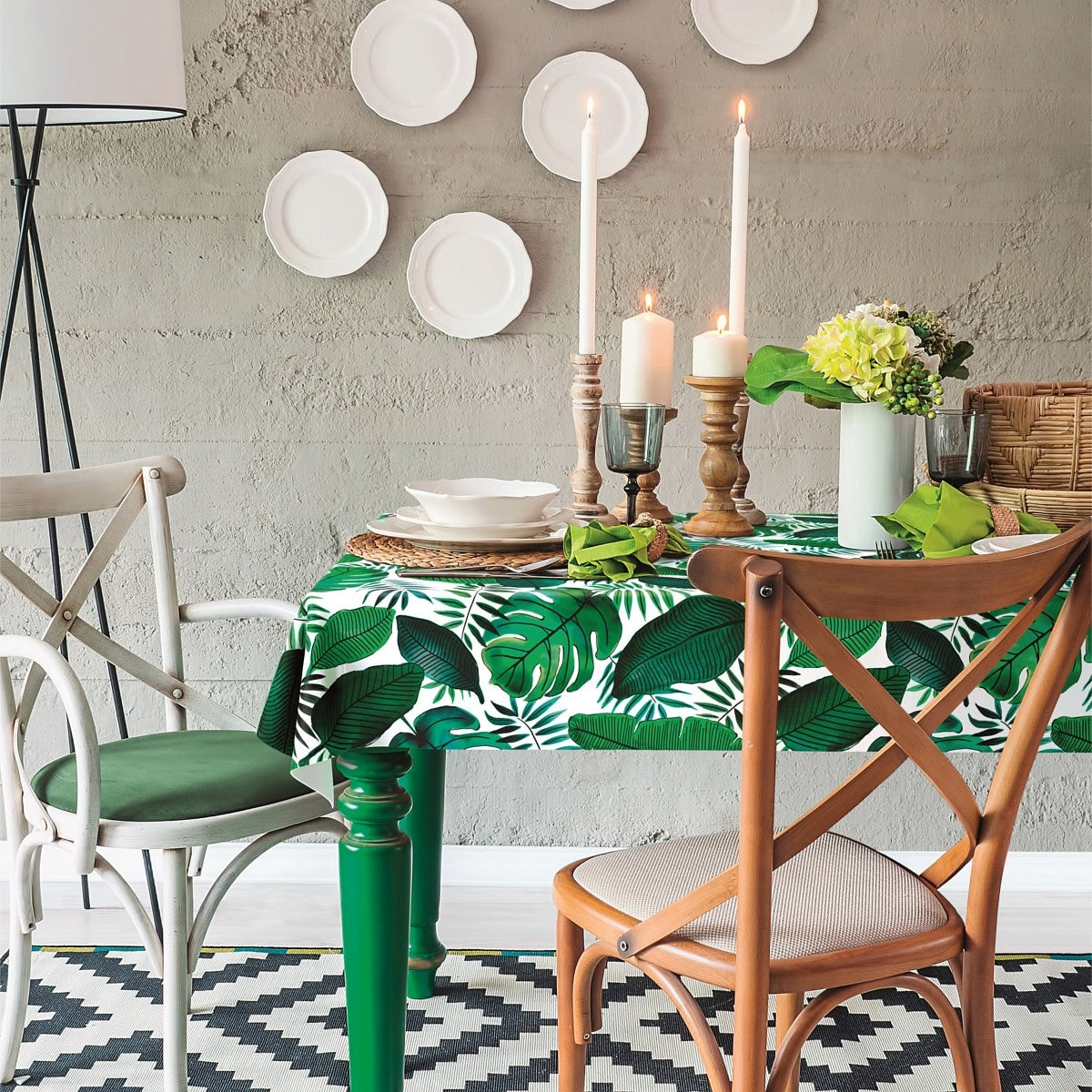 Java, voksduk med flotte grønne blader