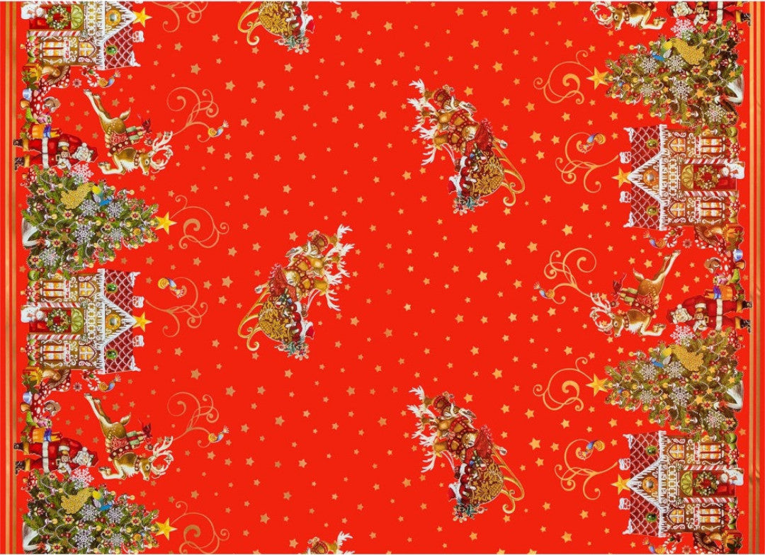 Hele mønsteret på Jul i Kakehuset voksduk