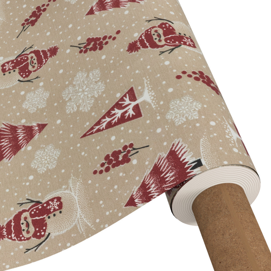 Juleduk Snømenn og Glitter – Sjarmerende akrylduk med glittereffekt