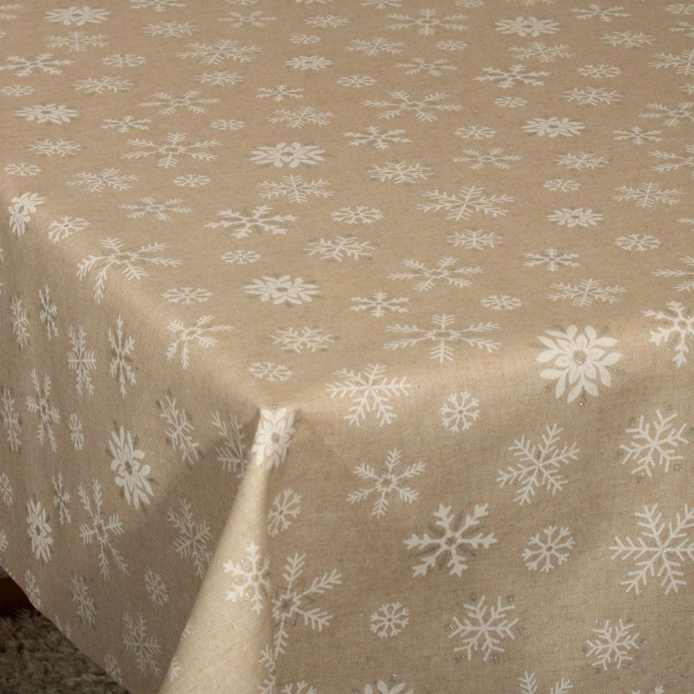 Juleakrylduk - Strålende Iskrystaller, hørlook