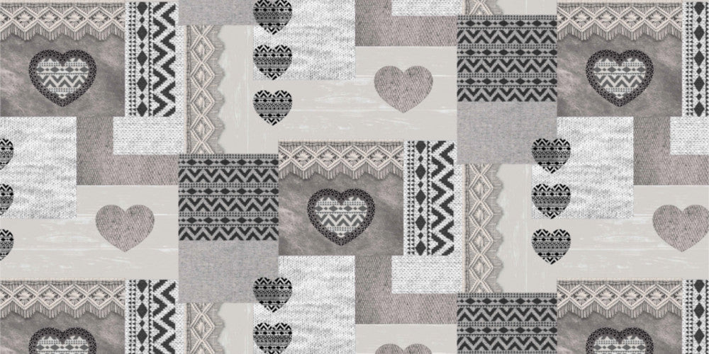 Julevoksduk – Jul Canvas-Strikk Grå