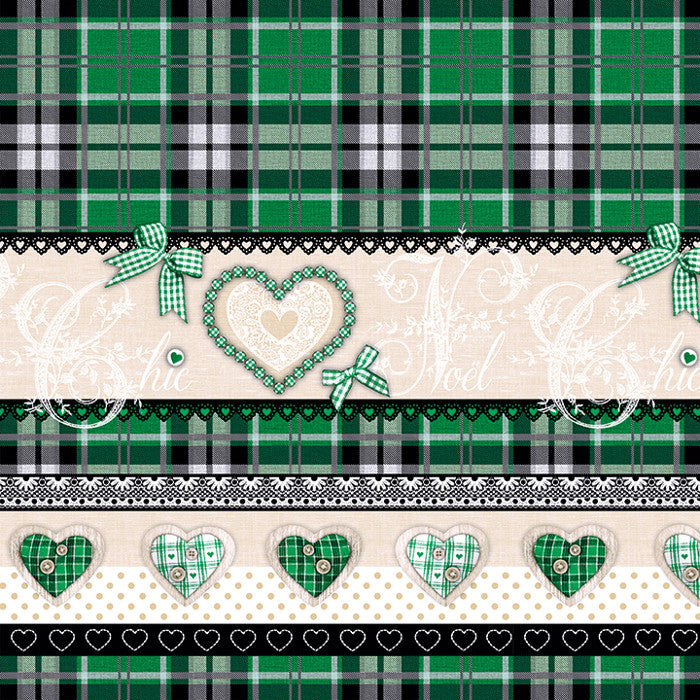 Julevoksduk – Quiltet Jul grønn